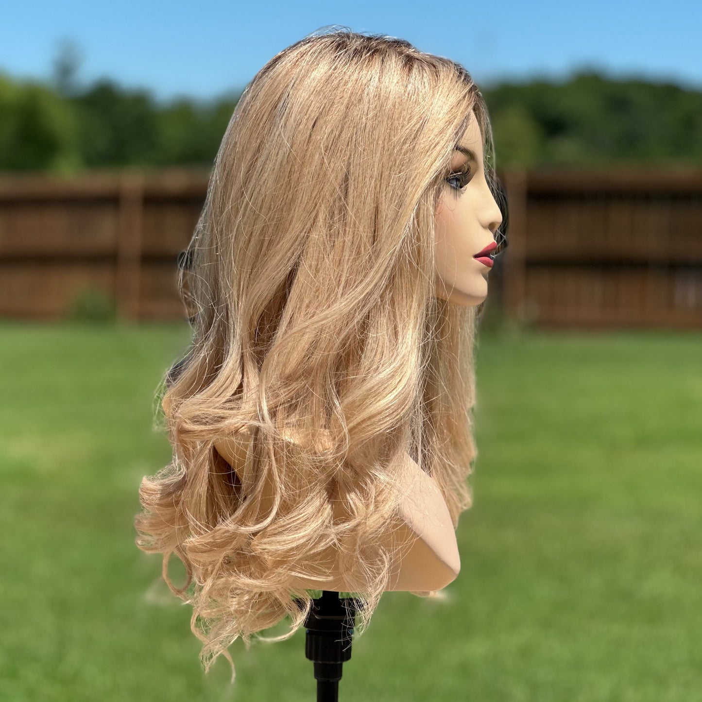 Warm Blonde with rooting