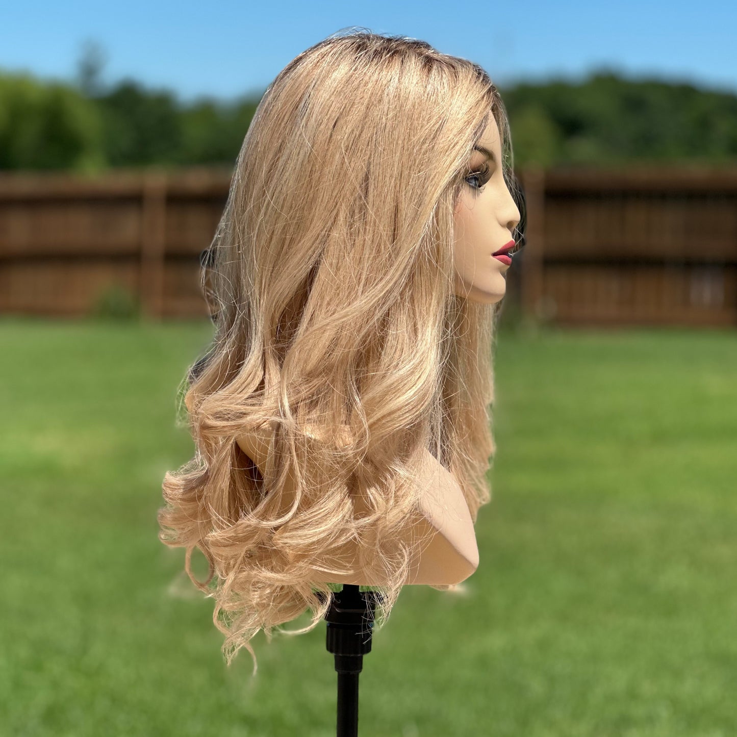 Warm Blonde with rooting