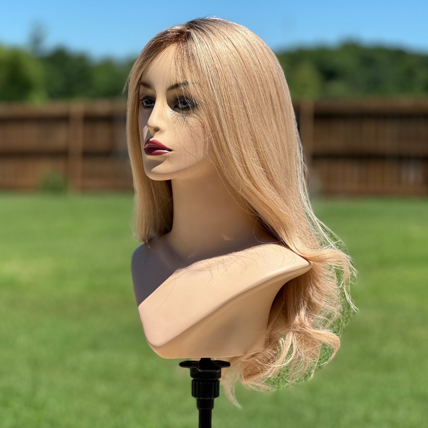 Warm Blonde with rooting