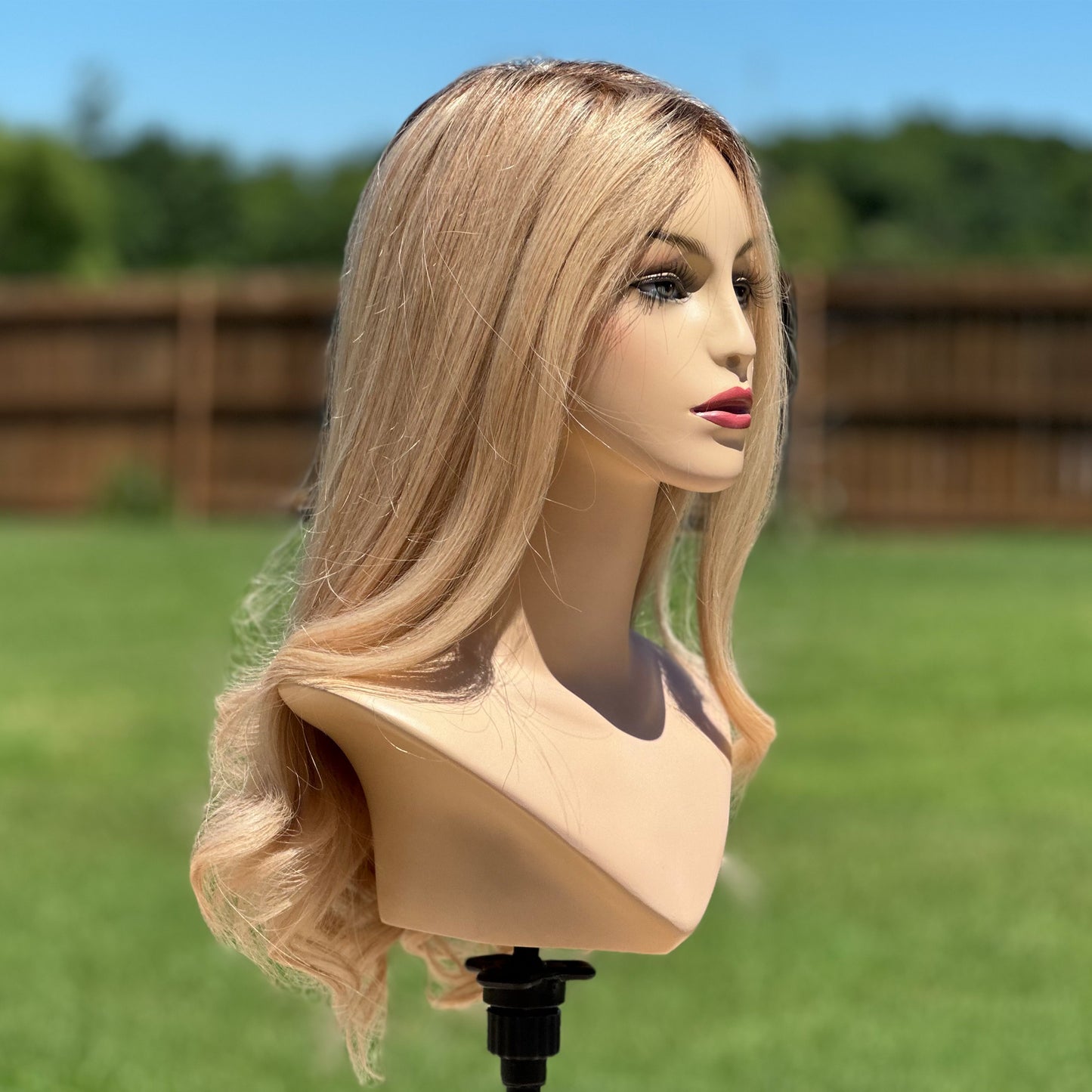 Warm Blonde with rooting