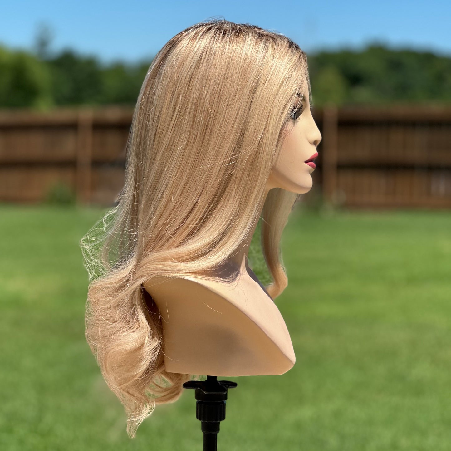 Warm Blonde with rooting