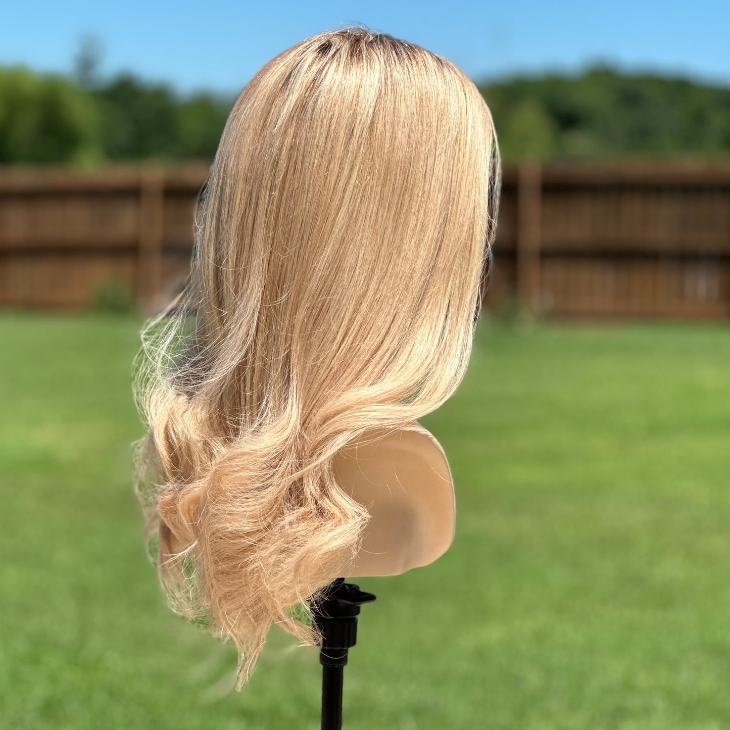 Warm Blonde with rooting