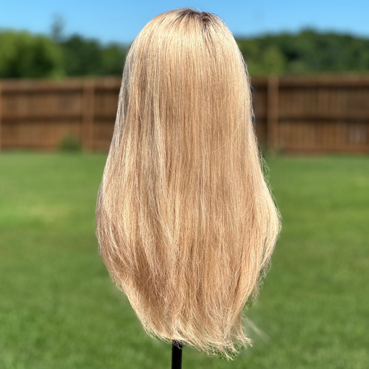 Warm Blonde with rooting