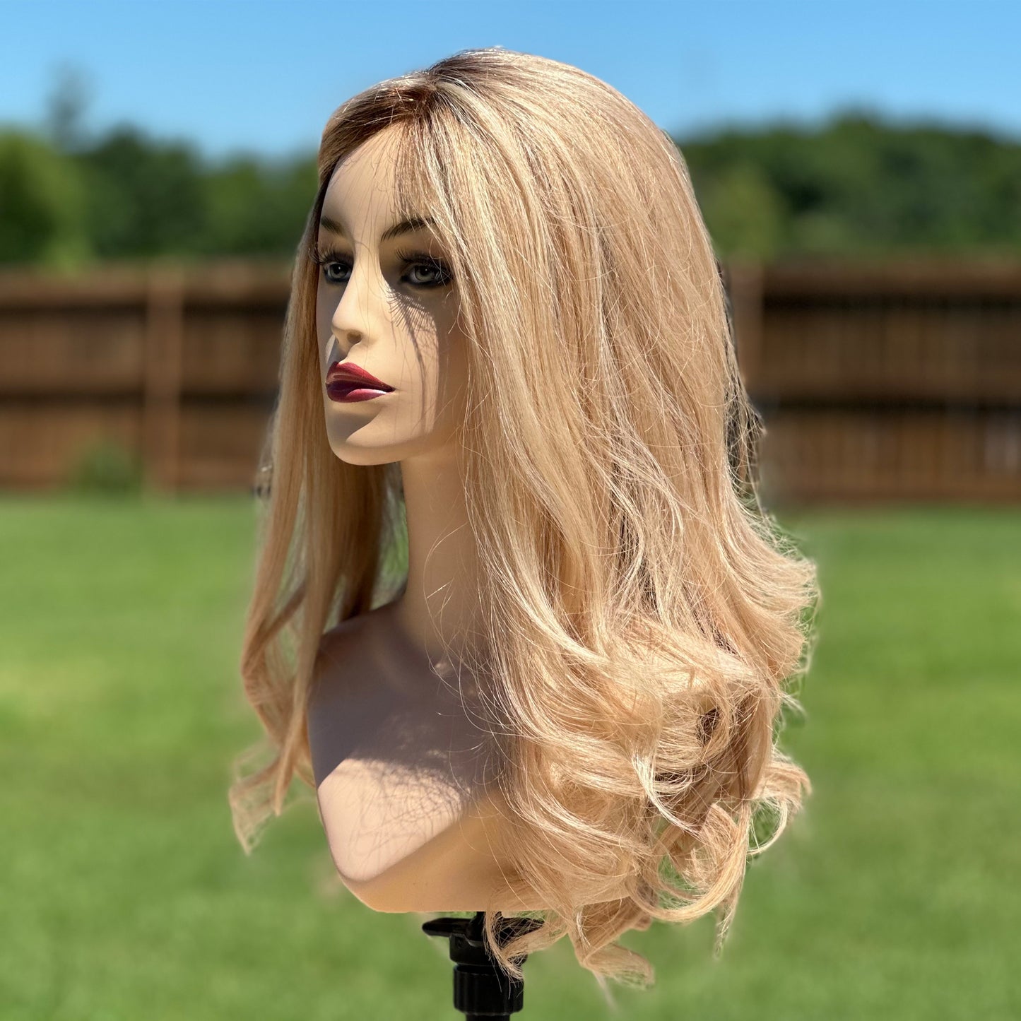 Warm Blonde with rooting