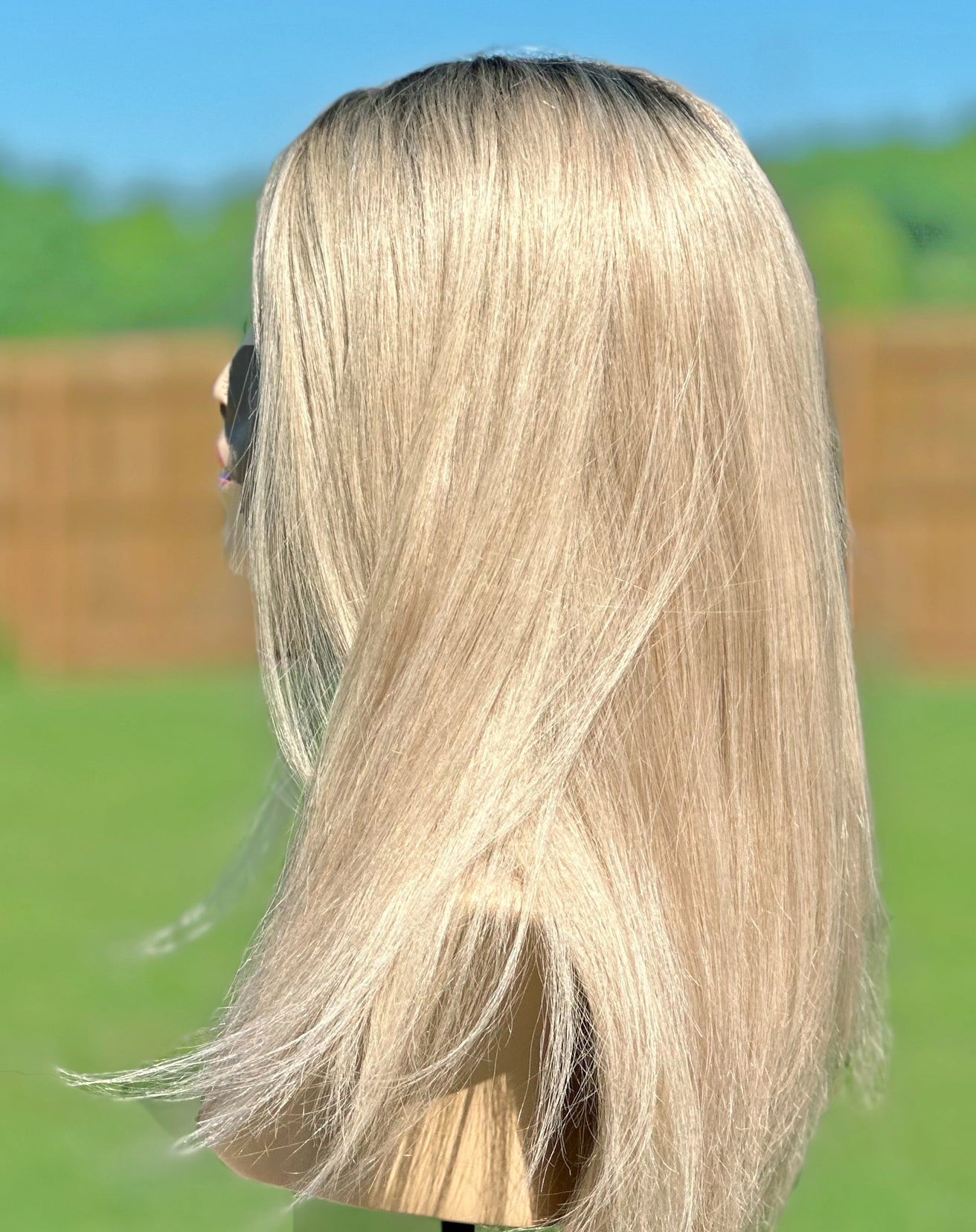 Light Blonde with rooting